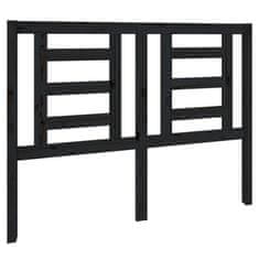 Vidaxl Uzglavlje za krevet crno 126 x 4 x 100 cm od masivne borovine