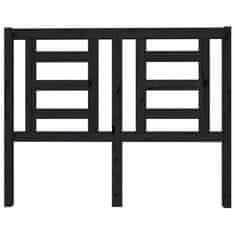 Vidaxl Uzglavlje za krevet crno 126 x 4 x 100 cm od masivne borovine