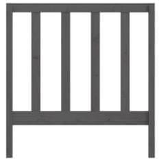 Vidaxl Uzglavlje za krevet sivo 106 x 4 x 100 cm od masivne borovine