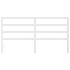 Vidaxl Uzglavlje za krevet bijelo 186 x 4 x 100 cm od masivne borovine