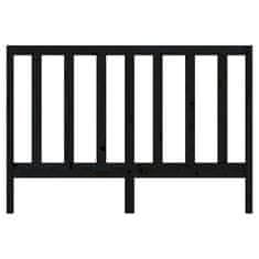 Vidaxl Uzglavlje za krevet crno 146 x 4 x 100 cm od masivne borovine