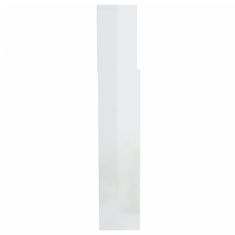 Vidaxl Uzglavlje s ormarićem visoki sjaj bijelo 200 x 19 x 103,5 cm