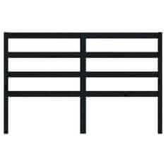 Vidaxl Uzglavlje za krevet crno 166 x 4 x 100 cm od masivne borovine