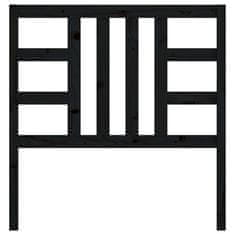 Vidaxl Uzglavlje za krevet crno 106 x 4 x 100 cm od masivne borovine