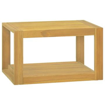 Vidaxl Kupaonska polica 60x45x35 cm Masivno tikovino drvo