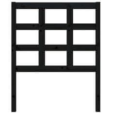 Vidaxl Uzglavlje za krevet crno 80,5 x 4 x 100 cm od masivne borovine