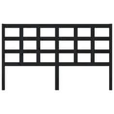 Vidaxl Uzglavlje za krevet crno 165,5 x 4 x 100 cm od masivne borovine