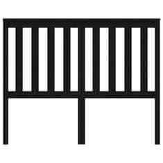 Vidaxl Uzglavlje za krevet crno 146 x 6 x 101 cm od masivne borovine