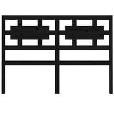 Vidaxl Uzglavlje za krevet crno 165,5 x 4 x 100 cm od masivne borovine