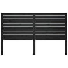 Vidaxl Uzglavlje za krevet crno 141 x 4 x 100 cm od masivne borovine
