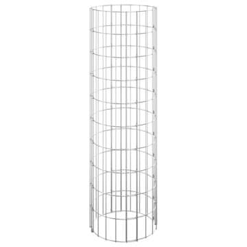 Vidaxl Kružni gabionski stup od pocinčanog čelika Ø 30 x 100 cm