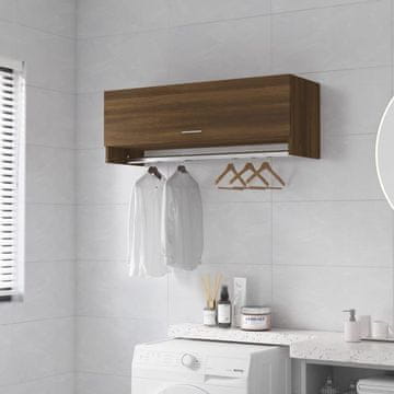 Vidaxl Ormarić smeđi hrast 100x32,5x35 cm Materijal na bazi drva