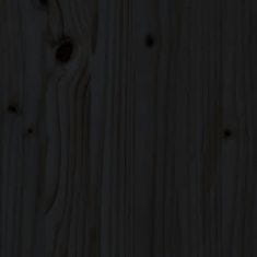 Vidaxl Uzglavlje za krevet crno 156 x 4 x 100 cm od masivne borovine