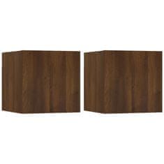 Vidaxl Zidni TV ormarići 2 kom boja smeđeg hrasta 30,5 x 30 x 30 cm