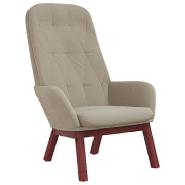 Vidaxl Stolica za opuštanje svjetlosiva baršunasta