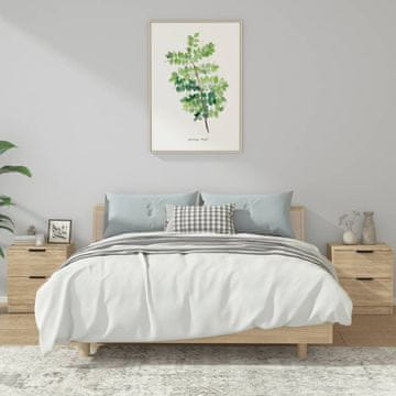 Vidaxl Noćni ormarići, set od 2, hrast sonoma, materijal na bazi drva