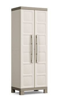 KETER Plastični Ormar Excellence LOW s Prilagodljivim Policama, Bež/Smeđi