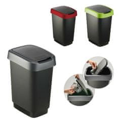 Rotho Koš za otpad Rotho TWIST, 25L s poklopcem, crno-siva, kvalitetan plast