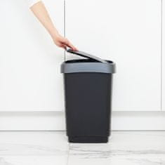 Rotho Koš za otpad Rotho TWIST, 25L s poklopcem, crno-siva, kvalitetan plast