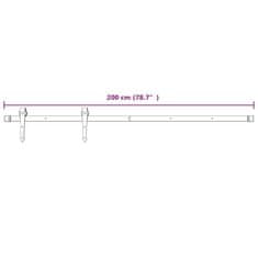 Vidaxl Komplet za klizna vrata 200 cm čelični bijeli