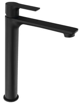 SAPHO PAX Visoka Slavina za Umyvadlo, Produženi Izljev, Crna Mat Boja