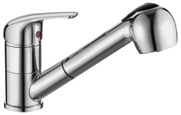 AQUALINE AQUALINE 40 Kuhinjska Slavina s Izvlačivom Tuš Glavom, Kromirana