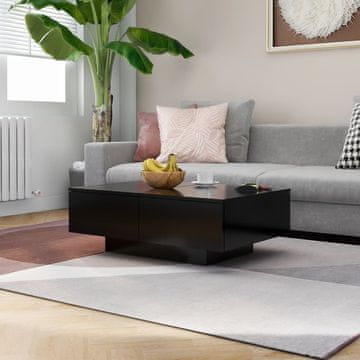 Vidaxl Klub stolić, crni, 90x60x31 cm, materijal na bazi drva