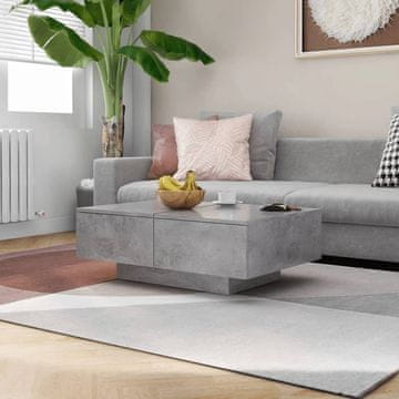 Vidaxl Klub stolić betonsko-sivi 90x60x31 cm