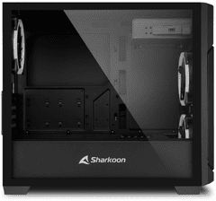 Sharkoon V1000 kućište, gaming, mATX, RGB, prozor, crna (V1000 RGB)