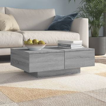 Vidaxl Klub stolić, sivi hrast sonoma, 90x60x31 cm