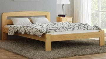 eoshop Bračni krevet Sara 180x200 cm od masivne borovine + drveni podni okvir gratis