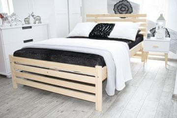 MAXI-DREW Bračni krevet Brita od masivne borovine 180x200 cm s drvenim podnicama