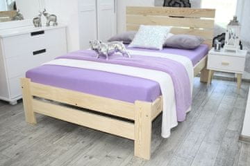 MAXI-DREW Bračni krevet Parys od masivne borovine 180x200 cm s drvenom letvičastom podnicom