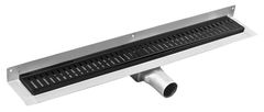 Gelco GELCO MANUS crni mat podni kanal od nehrđajućeg čelika s rešetkom, duljina 1050 mm