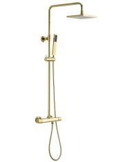 SAPHO Zlatna Termostatska Tuš Kolona s Kvadratnim Dizajnom