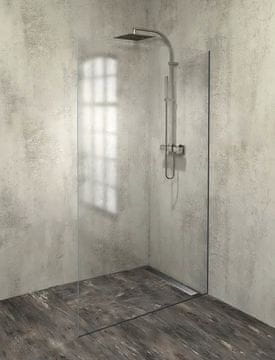 POLYSAN ARCHITEX Set za Postavljanje Staklene Pregrade, Crna Mat, Max širina 1200mm