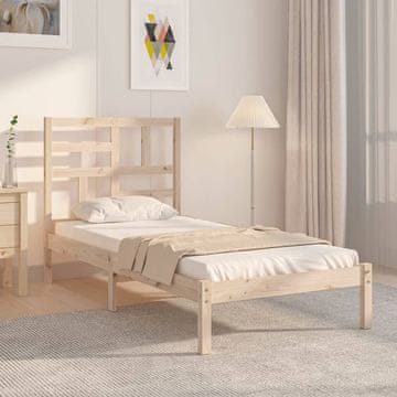 Vidaxl Okvir za krevet od punog drva 75x190 cm za jednu osobu
