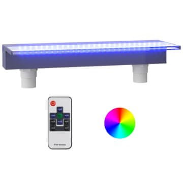 Vidaxl Prelijevajući vodopad s RGB LED svjetlima akrilni 60 cm