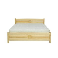 Drewmax Drveni krevet LK104 140x200 cm, borovina, prirodna lakirana boja
