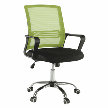 eoshop Uredska stolica APOLO, zelena mrežasta naslon/ crno sjedalo, podesiva, kotačići