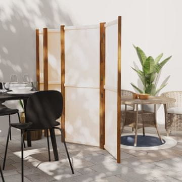 Vidaxl Pregrada za sobu sa 6 panela, krem, 420 x 180 cm