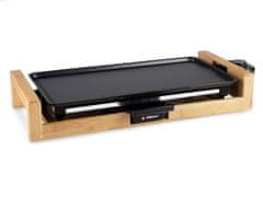 Alpina Teppanyaki Grill električna ploča za roštilj, bambus, aluminij, 2000W, 43x22,5 cm