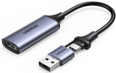 Ugreen adapter za snimanje slike, HDMI na USB, crni (40189)