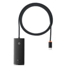 BASEUS Lite HUB adapter USB-C - 4x USB 1m, crno
