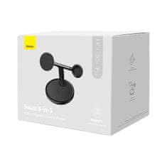BASEUS Swan Magsafe bežični punjač za iPhone / AirPods / Apple Watch 15W, crno