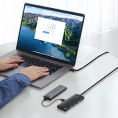 BASEUS Lite HUB adapter USB-C - 4x USB 1m, crno