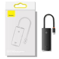 BASEUS Lite HUB adapter USB-C - 2x USB / USB-C PD / HDMI 1.4 / SD / TF, crno