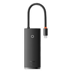 BASEUS Lite HUB adapter USB-C - 2x USB / USB-C PD / HDMI 1.4 / SD / TF, crno