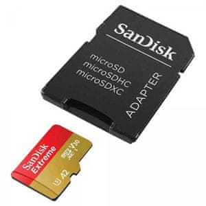 Micro SDXC Extreme memorijska kartica + SD adapter, 64GB