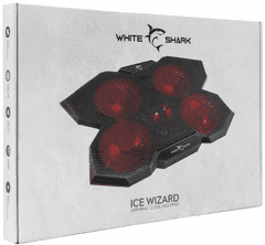 White Shark GCP-29 Ice Wizard podloga za prijenosno računalo, ventilator, crna